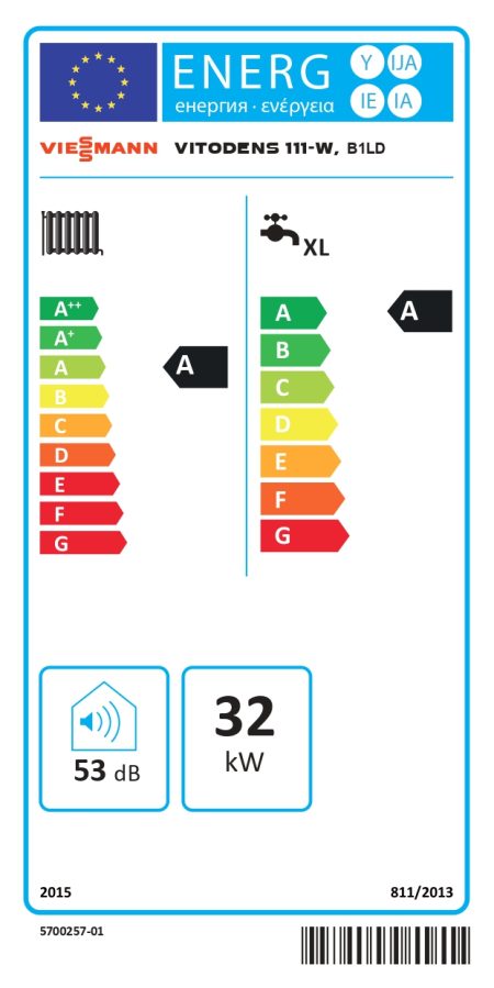 Vitodens 111-W 35kW - ErP Etiketi